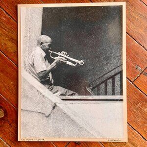SIGNED ORIGINAL Photograph Johnny Donnels Kid Thomas Valentine New Orleans Jazz
